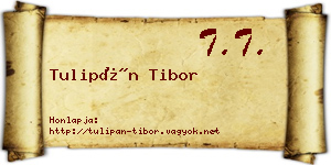 Tulipán Tibor névjegykártya